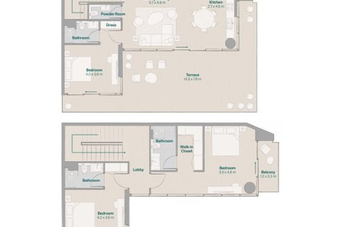 Apartament në Dubai, Emiratet e Bashkuara Arabe 1 dhomë gjumi, 80 m2. № 704456 - Foto 24