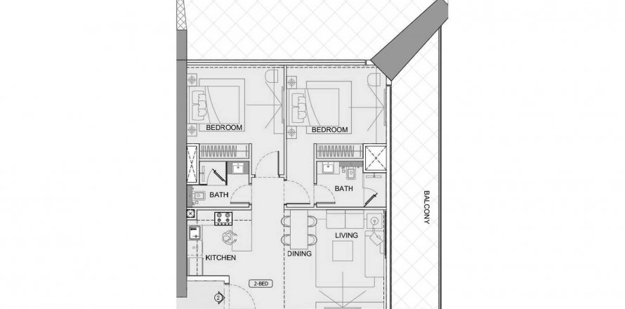 Apartament në ONE BY BINGHATTI në Business Bay, Dubai, Emiratet e Bashkuara Arabe 2 dhoma gjumi, 148.48 m2. № 486787