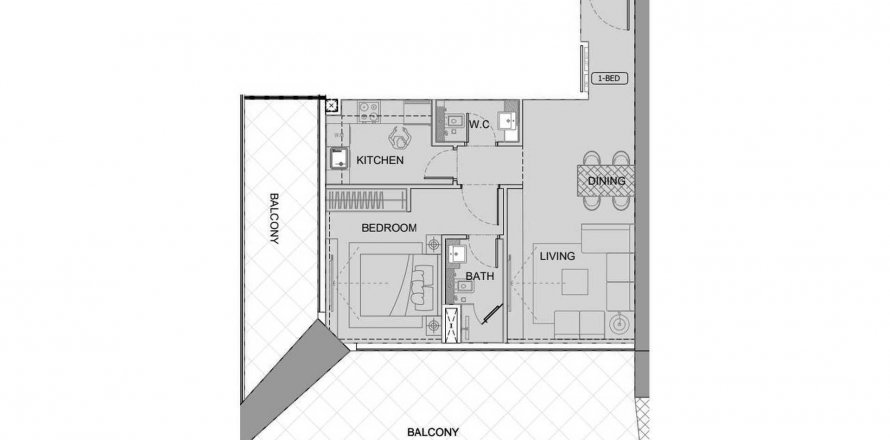 Wohnung in Business Bay, Dubai, VAE: 1 Schlafzimmer, 115.2 m2 Nr. 486781