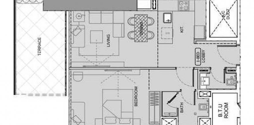 阿联酋 Dubai Business Bay 公寓 1 卧, 77.1 平方米 , 编号 486783