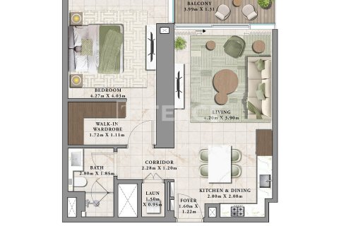 Wohnung zum Verkauf in Dubai, VAE 1 Schlafzimmer, 79 m2 Nr. 680110 - Foto 12