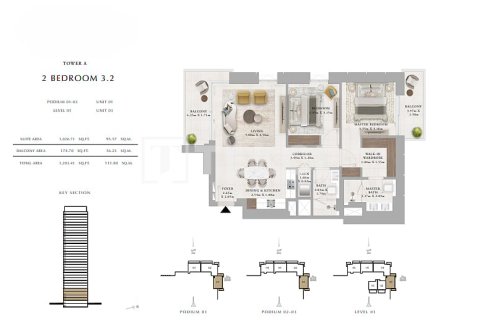 Apartamento en venta en Dubai, EAU 3 dormitorios, 186 m2 № 680109 - foto 14