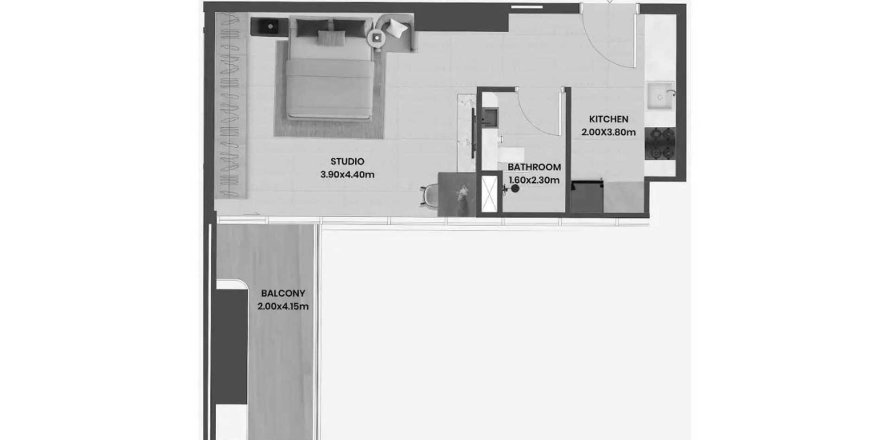 Квартира в Divine Al Barari в Majan, Дубай, ОАЭ 1 комната, 45.06м2 № 660738