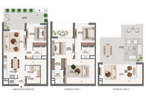 Apartment sa Silva by Emaar sa Dubai Creek Harbour (The Lagoons), UAE 1 silid-tulugan, 69 sq.m. № 704838 - larawan 11