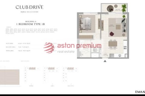 Dzīvoklis Dubai Hills Estatejā, AAE 1 istaba, 69 m2 Nr. 705180 - attēls 11