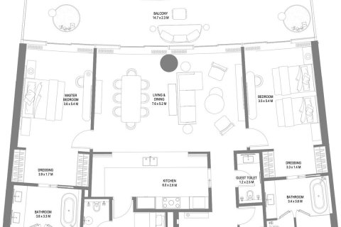 Apartment in Anantara Sharjah Residences in Al Heerah, Sharjah, UAE 1 bedroom, 94 sq.m. № 704968 - photo 11