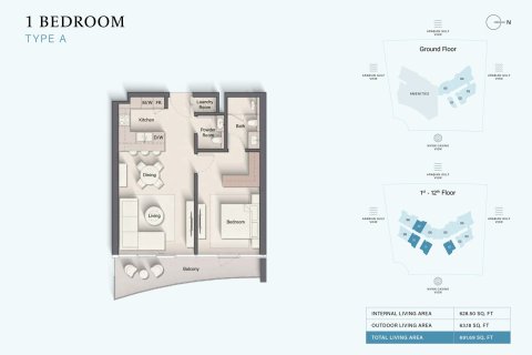 Apartmen di Cala Del Mar di Al Marjan Island, Ras Al Khaimah, UAE 1 bilik, 37 meter persegi № 704969 - foto 16