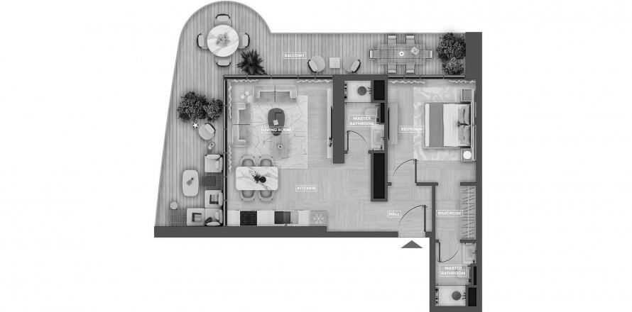 Apartmán v SkyHills Astra v Al Barsha, Dubai, SAE 3 spálne, 94.4 m2 č. 574727