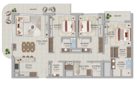 Apartmán v Dubai Land, SAE 1 spálňa, 83 m2 č. 704297 - Fotografia 18