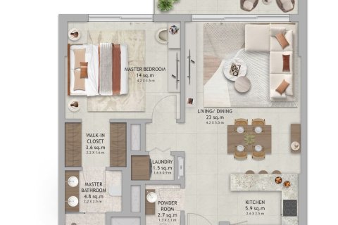 Apartmán v Dubai Land, SAE 1 spálňa, 83 m2 č. 704297 - Fotografia 16