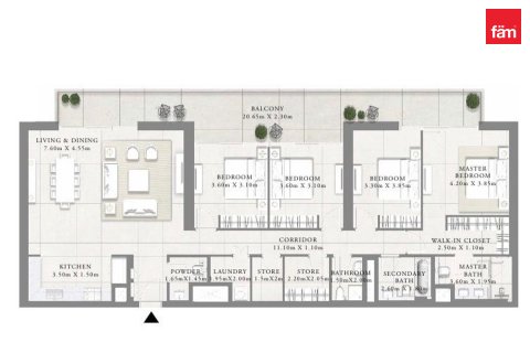 Penthouse di Dubai, UEA 4 kamar tidur, 223.1 m2 nomor 736947 - foto 29