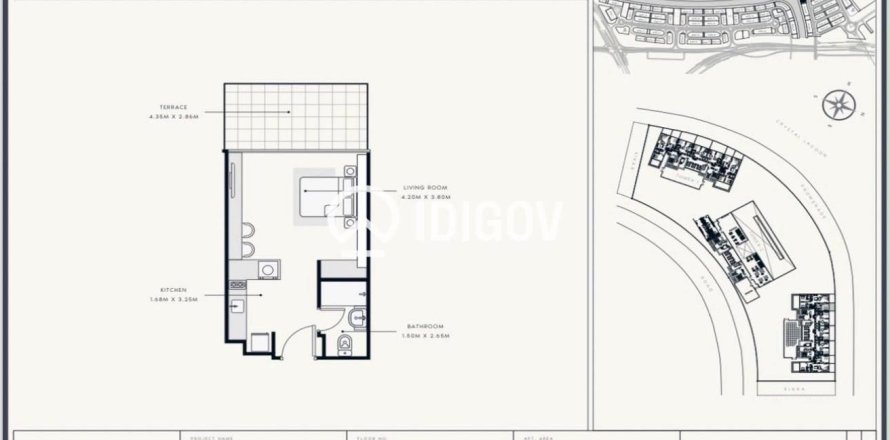 Apartamento en Meydan, Dubai, EAU 1 habitación, 46.27 m² № 740962