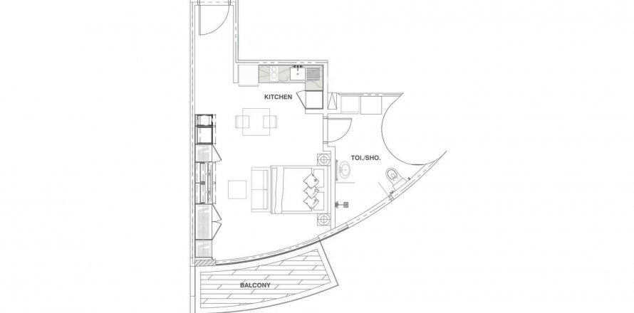Apartament në MBL Signature në Jumeirah Lake Towers, Dubai, Emiratet e Bashkuara Arabe 51.65 m2. № 564716