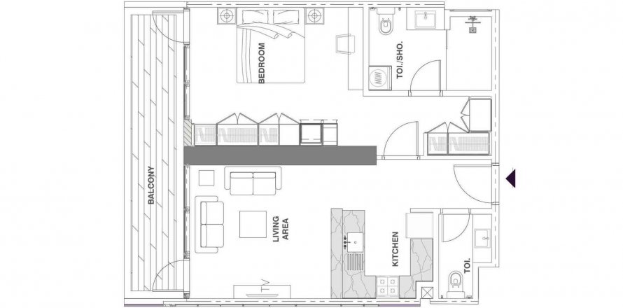 Apartment in MBL Signature in Jumeirah Lake Towers, Dubai, UAE 1 bedroom, 76.37 sq.m. № 564718