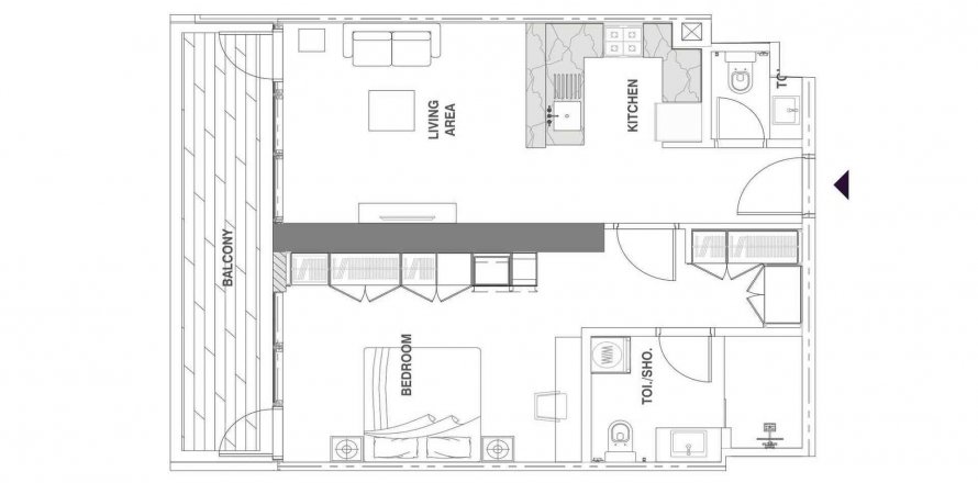 Wohnung in Jumeirah Lake Towers, Dubai, VAE: 1 Schlafzimmer, 75.53 m2 Nr. 564719