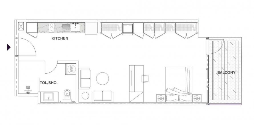 Byt v MBL Signature v Jumeirah Lake Towers, Dubai, SAE 57.6 m² Č.: 564717