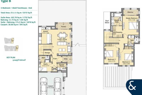 Townhouse til salg i Dubai Land, Dubai, UAE 3 soveværelser, 213 kvm № 670941 - foto 15
