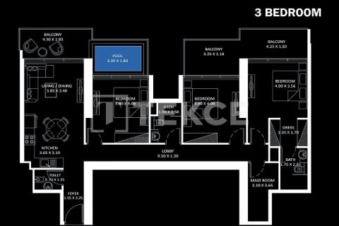 Apartament në Jumeirah Village Circle, Dubai, Emiratet e Bashkuara Arabe 2 dhoma gjumi, 119 m2. № 578416 - Foto 19