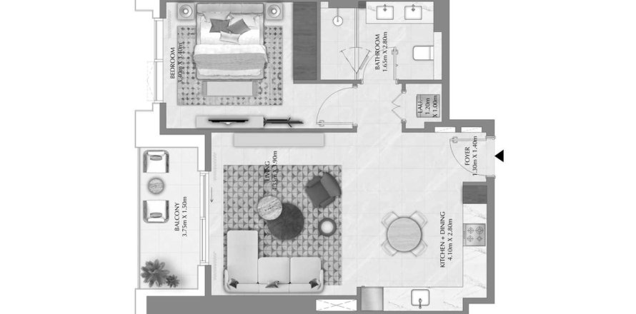 Apartment in Lyvia By Palace in Dubai Creek Harbour (The Lagoons), UAE 1 bedroom, 72.95 sq.m. № 645489
