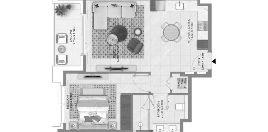Appartamento a Dubai Creek Harbour (The Lagoons), Dubai, EAU 1 camera da letto, 70.68 mq. № 645491