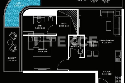 Lägenhet till försäljning i Business Bay, Dubai, UAE 1 rum, 35 kvm Nr. 678557 - fotografi 19