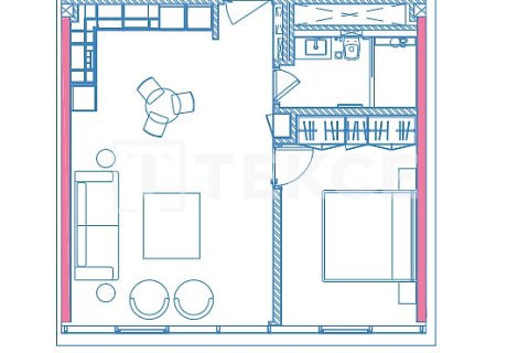 Kattohuoneisto Business Bay, Dubai, Arabiemiraatit 1 makuuhuone, 60 m2 № 678556 - kuva 11