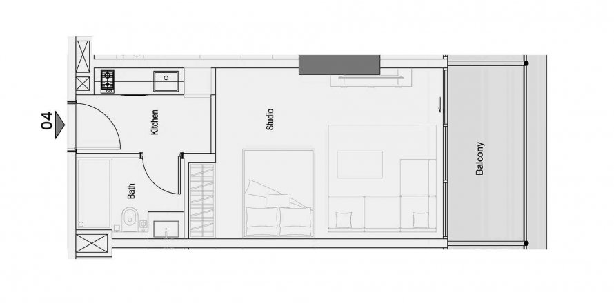Byt v One Park Square v Jumeirah Village Circle, Dubai, SAE 39.68 m² Č.: 571652