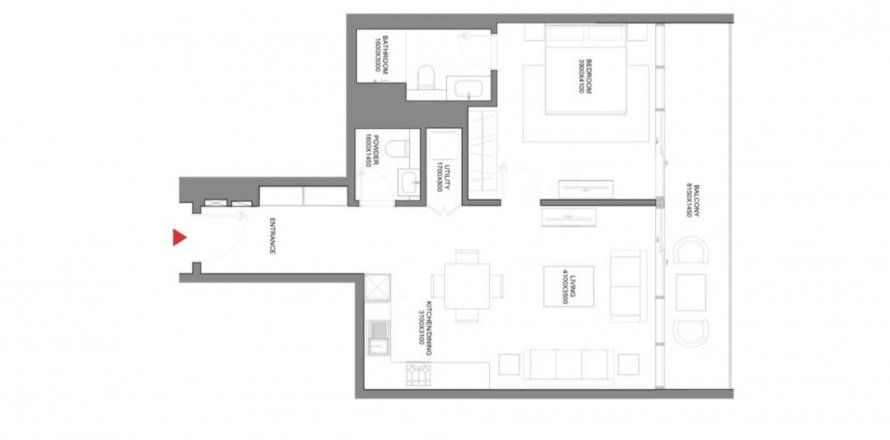 Huoneisto SOBHA VERDE Jumeirah Lake Towers, Dubai, Arabiemiraatit 1 makuuhuone, 81.38 m2 № 485336