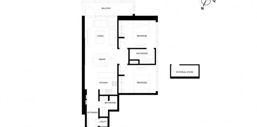 Byt v SOBHA VERDE v Jumeirah Lake Towers, Dubai, SAE 2 ložnice, 94.54 m² Č.: 485338