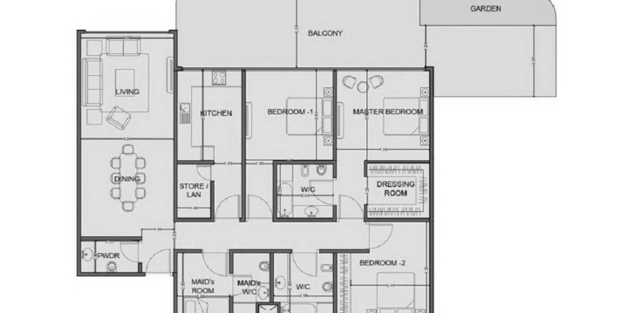 Huoneisto One Residences Al Reem Island, Abu Dhabi, Arabiemiraatit 3 makuuhuonetta, 203 m2 № 697096