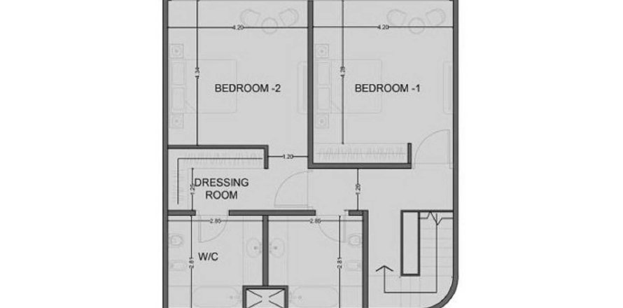 Apartament în Al Reem Island, Abu Dhabi, EAU 2 dormitoare, 223 mp.  №697090