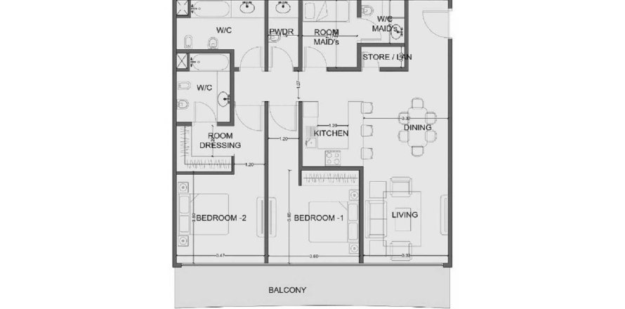 Korter asukohaga One Residences asukohaga Al Reem Island, Abu Dhabi, AÜE: 2 magamistoaga, 136 m² Nr 697093