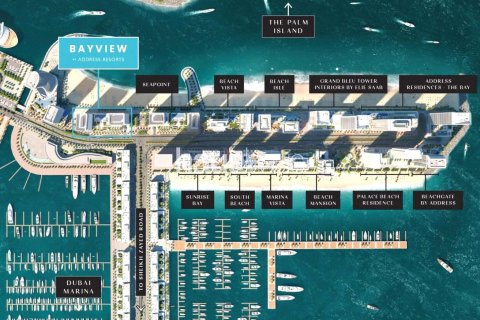 Byt v Dubai Harbour, Dubai, SAE 1 ložnice, 68 m² Č.: 625598 - fotografie 7