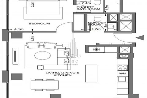 Byt v Al Reem Island, Abu Dhabi, SAE 1 ložnice, 66.6 m² Č.: 557417 - fotografie 20