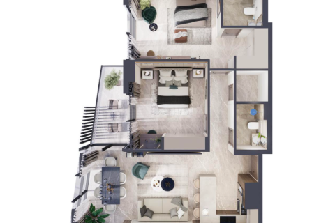 Apartament de vânzare în Jumeirah Village Circle, Dubai, EAU 1 cameră, 40 mp.  №732809 - poză 7