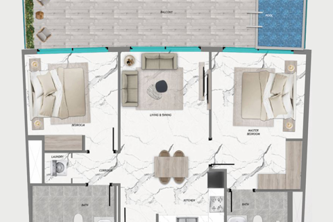 Majan, Dubai, BAE’de satılık daire 1 oda, 36 m² No 732807 - fotoğraf 5