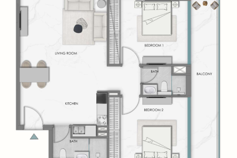Apartment til salg i Dubai, UAE 1 værelse № 732806 - foto 6