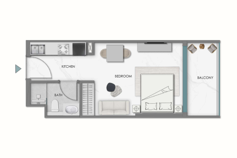 Apartment til salg i Dubai, UAE 1 værelse № 732806 - foto 5