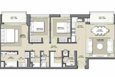 Byt v Dubai Hills Estate, Dubai, SAE 3 ložnice, 120.11986288 m² Č.: 583450 - fotografie 2