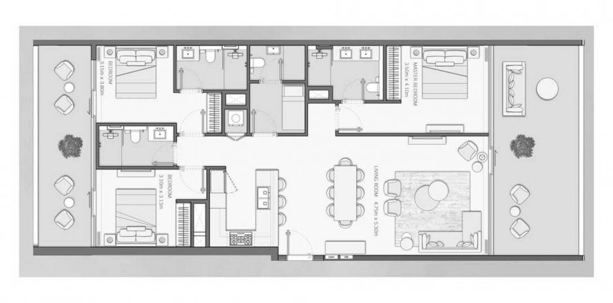 Apartment in Amaal 8 in Ras Al Khor, Dubai, UAE 3 bedrooms, 183.67 sq.m. № 609944