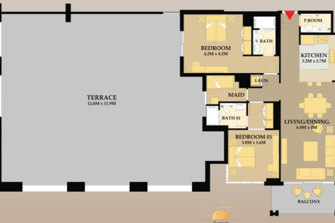 Lakás itt: Maritime City, Dubai, EAE, 1 hálószoba, 159 m², azonosító: 704538 - fénykép 10