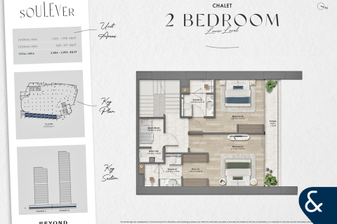 Byt v Maritime City, Dubai, SAE 2 ložnice, 268 m² Č.: 666537 - fotografie 16