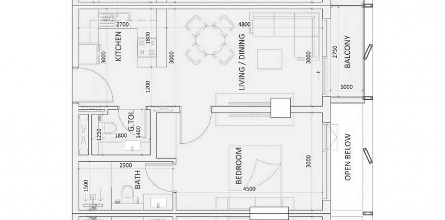 Apartment in Luz Ora Residences in Dubai, UAE 1 bedroom, 53.88 sq.m. № 584898