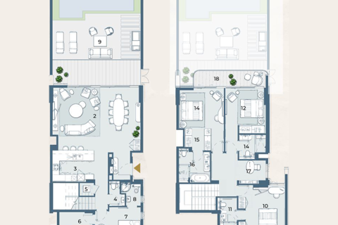 Apartman u Al Marjan Island, Ras Al Khaimah, UAE 1 spavaća soba, 87 m2 Br. 690003 - fotografija 10