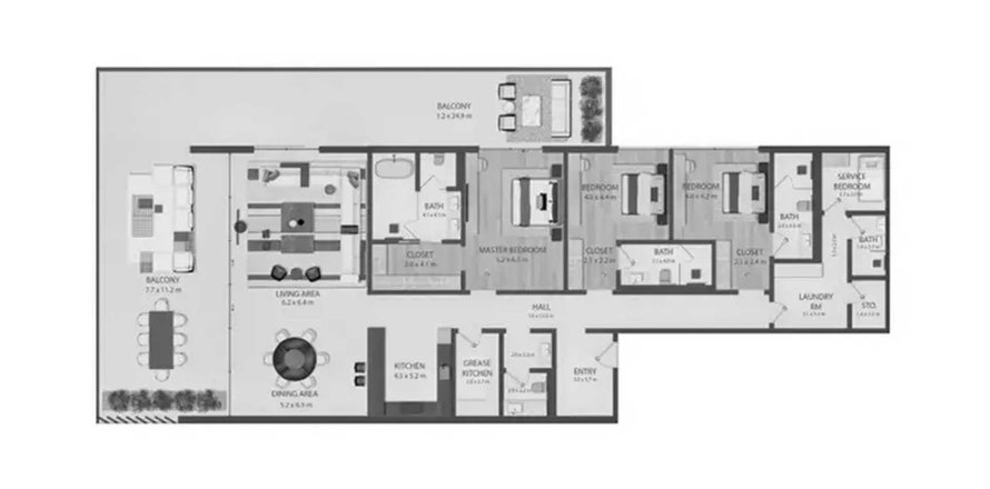 Apartment in Omoria Private Residences in Dubai, UAE 3 bedrooms, 448.44 sq.m. № 712486