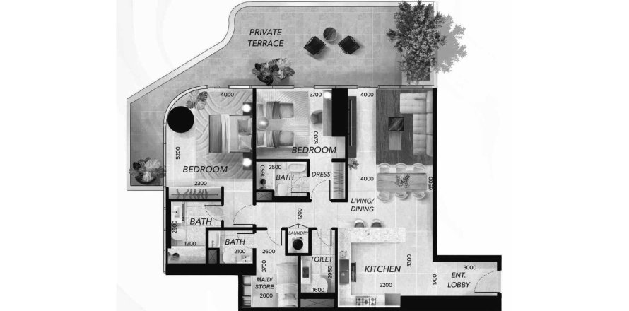 阿联酋 Abu Dhabi Al Reem Island 公寓  2 卧, 174 平方米 , 编号 695872