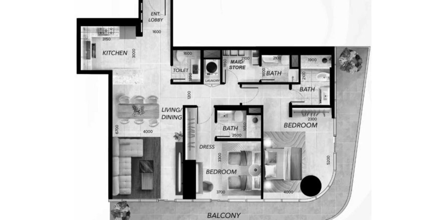 阿联酋 Abu Dhabi Al Reem Island 公寓  2 卧, 149 平方米 , 编号 695873