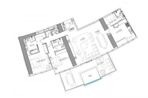 Byt v Al Sufouh, Dubai, SAE 2 ložnice, 219.25108000 m² Č.: 584882 - fotografie 12