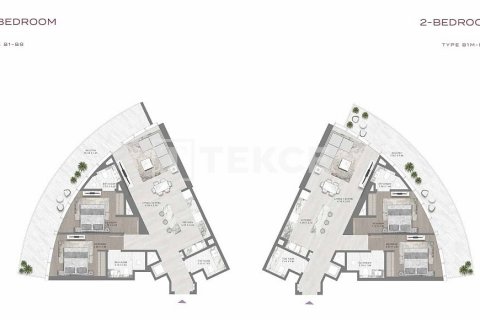 Byt v Business Bay, Dubai, SAE 3 ložnice, 166 m² Č.: 578588 - fotografie 26