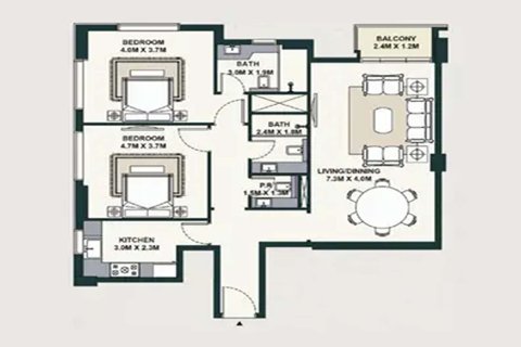 Müüa korter asukohaga Jumeirah Village Circle, Dubai, AÜE: 1 magamistoaga, 55 m² Nr 728432 - pilt 17
